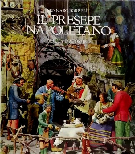 Il presepe napoletano. L'autore Gennaro Borrelli (1921) scenografo napoletano, collaboro' con B. Molaioli per le luci dell'esposizioni sui presepi del 1950. L'opera si divide in parte prima : dalle origini al 1520, il periodo dal 1520 al 1620; parte II : l'affermazione del presepe mobile 1620-1734; parte III : il periodo dal 1734 al 1860. La scultura napoletana dal secolo XVII al XIX. Parte IV : la scultura napoletana del 600 ; la scultura lignea napoletana del seicento. Schede (sono riportati 38 artisti con numerose