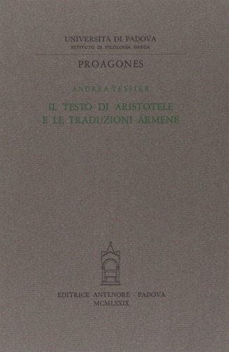 Il testo di Aristotele e le traduzioni armene.