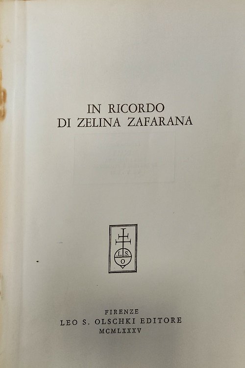 In ricordo di Zelina Zafarana.
