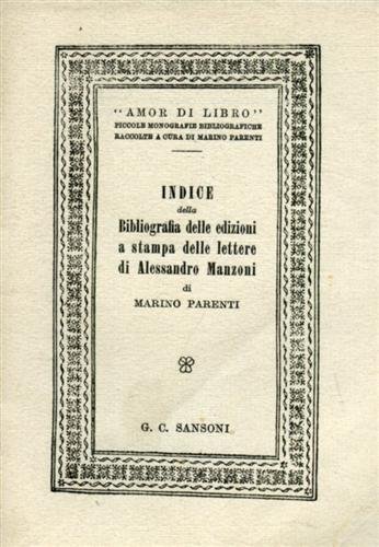 Indice della bibliografia delle edizioni a stampa delle lettere di …