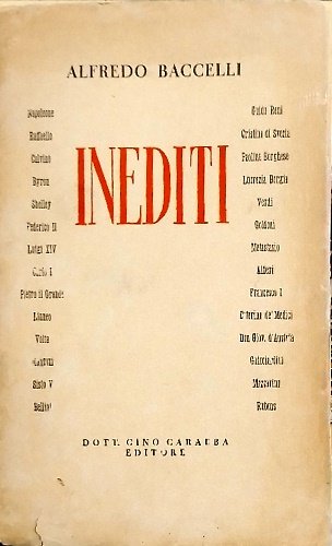 Inediti. Napoleone, Raffaello, Calvino, Byron, Shelley, Federico II, Carlo I, … | Immagine principale