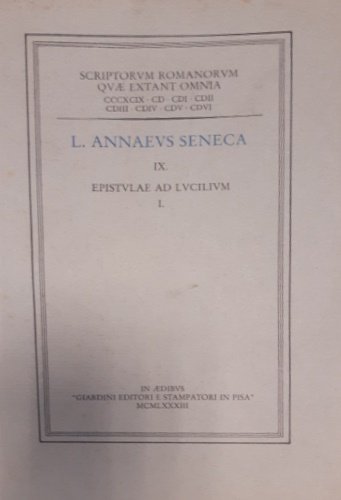 IX.Epistolae ad Lucilium,I.