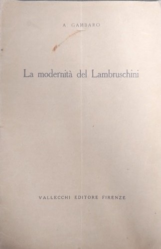 La modernità del Lambruschini.