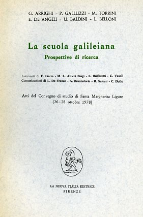 La scuola galileiana. Prospettive di ricerca.