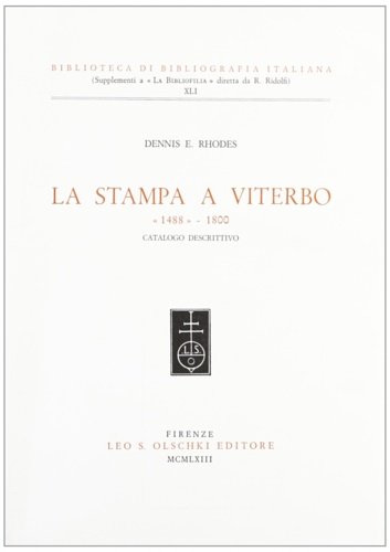 La stampa a Viterbo. «1488»-1800.
