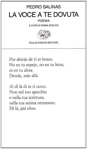 La voce a te dovuta. Poema.
