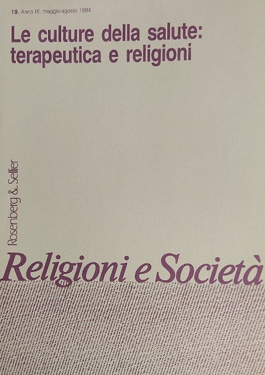 Le culture della salute: terapeutica e religioni. Rivista Religioni e … | Immagine principale