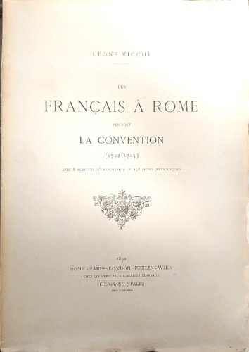 Les Français à Rome pendant la Convention (1792-1795)