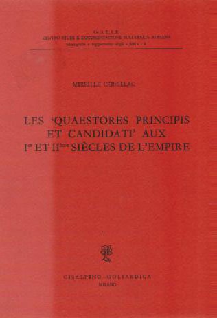 Les "Quaestores principis et candidati" aux Ier et IIeme siècles …