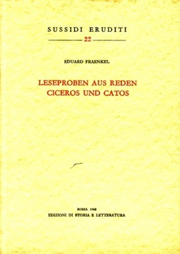 Leseproben aus Reden Ciceros und Catos.