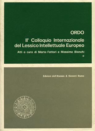 Lessico Intellettuale Europeo. Ordo.