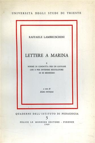 Lettere a Marina e norme di condotta per un giovane …