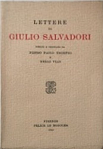 Lettere di Giulio Salvadori.