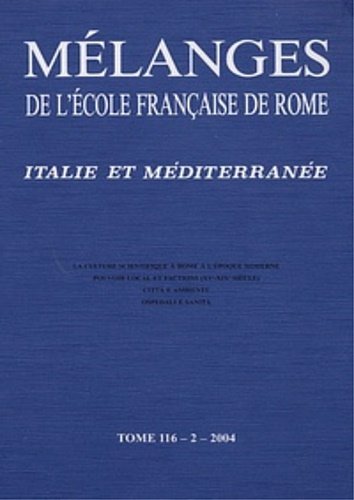 MEFRIM Tome 116, N°2, 2004. Italie et Méditerranée Dall'indice: La …