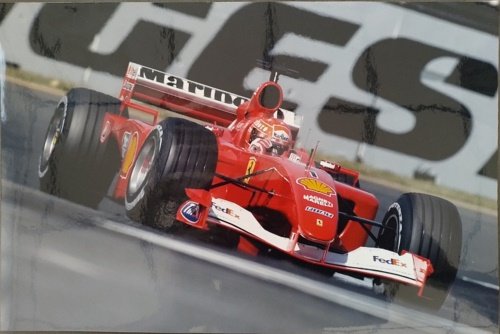 Michael Schumacher Ferrari F-2001. Original Photo Paper. Questa fotografia fa …