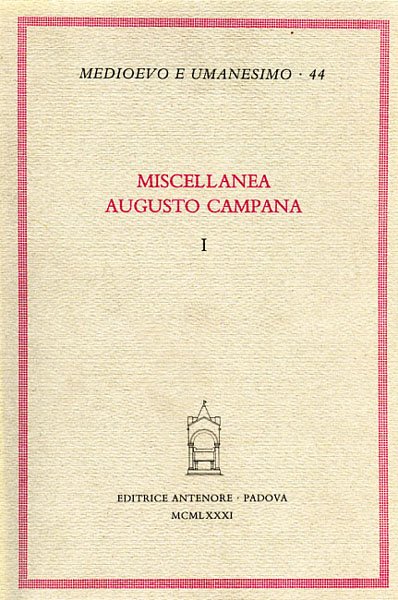 Miscellanea. Augusto Campana.