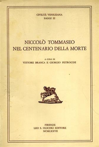 Niccolò Tommaseo nel centenario della morte.