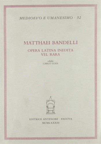 Opera latina inedita vel rara.