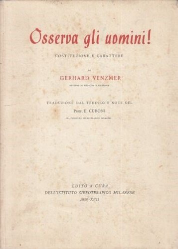 Osserva gli uomini! (Costituzione e carattere).