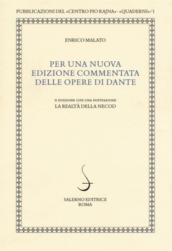 Per una nuova edizione commentata delle opere di Dante.