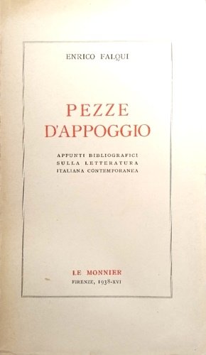 Pezze d'appoggio. Appunti bibliografici sulla letteratura italiana contemporanea.