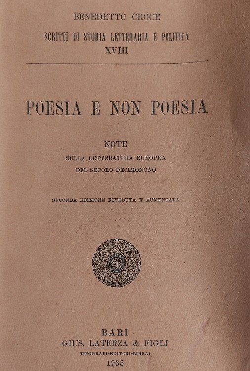 Poesia e non poesia. Note sulla letteratura europea del secolo … | Immagine principale