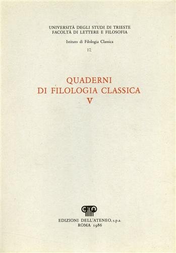 Quaderni di filologia classica.n.5.