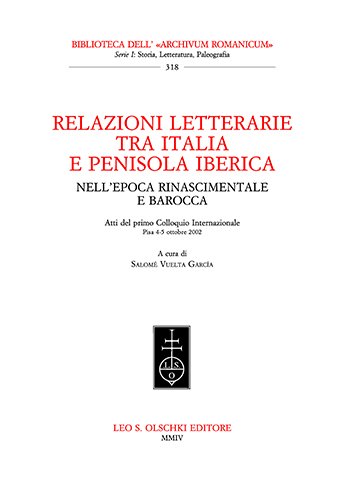 Relazioni letterarie tra Italia e Penisola Iberica nell'epoca rinascimentale e …