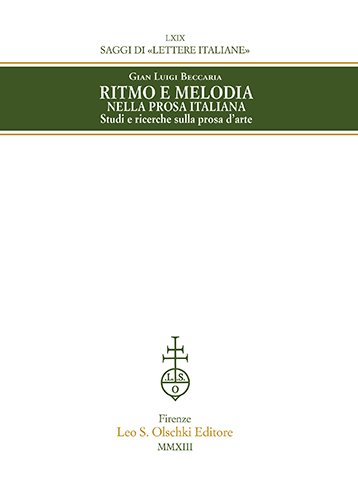 Ritmo e melodia nella prosa italiana. Studi e ricerche sulla …