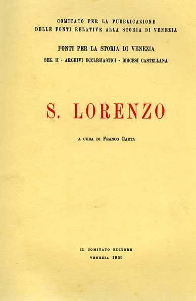 S.Lorenzo. 853-1199.