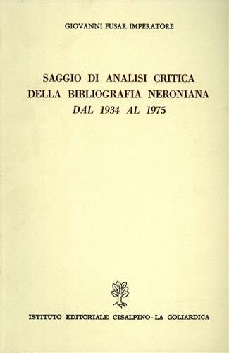 Saggio di analisi critica della bibliografia neroniana dal 1934 al …