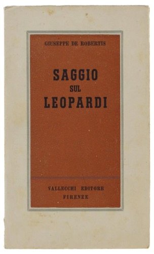 Saggio sul Leopardi.