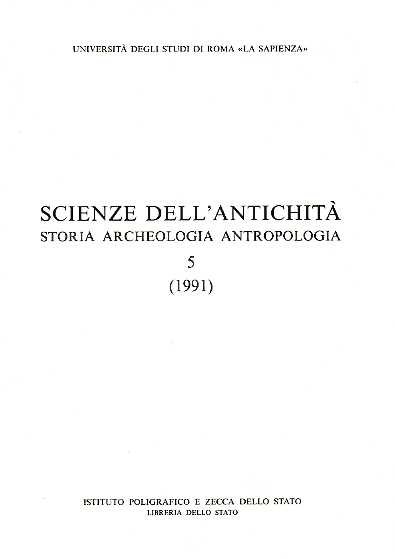 Scienze dell' Antichità. Storia Archeologia Antropologia. Vol.5 (1991).