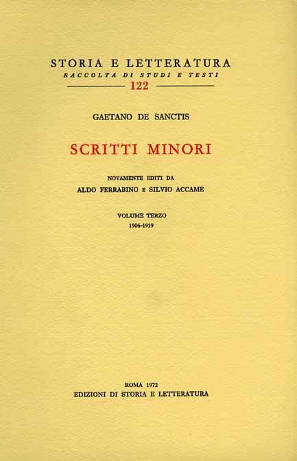 Scritti minori. Vol.III: 1906-1919.