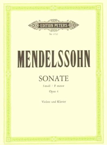 Sonate fur Violine und Klavier opus 4 f-moll.