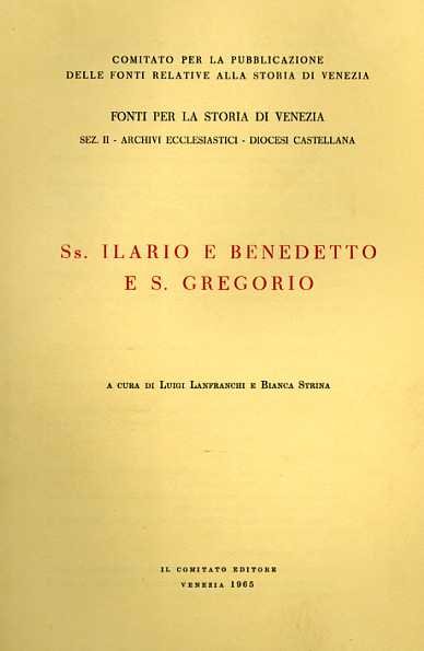 Ss.Ilario e Benedetto e S.Gregorio. 819-1199.