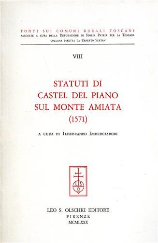 Statuti di Castel del Piano sul Monte Amiata 1571.