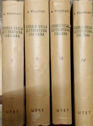 Storia della Letteratura Italiana. Vol.I: Il Medio Evo. Vol.II: Dall'Umanesimo …