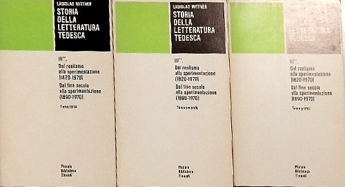Storia della Letteratura tedesca. Vol.III,parte II,tomi I,II,III:Dal Realismo alla sperimentazione … | Immagine principale