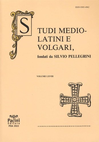 Studi mediolatini e volgari (2022). Vol. 68. | Immagine principale
