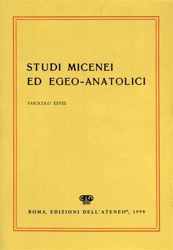 Studi Micenei ed Egeo-anatolici. Fasc.XXVIII. Indice: --Luigi Bernabò Brea e … | Immagine Gallery 2
