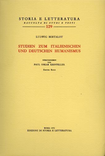Studien zum Italienischen und deutschen Humanismus.