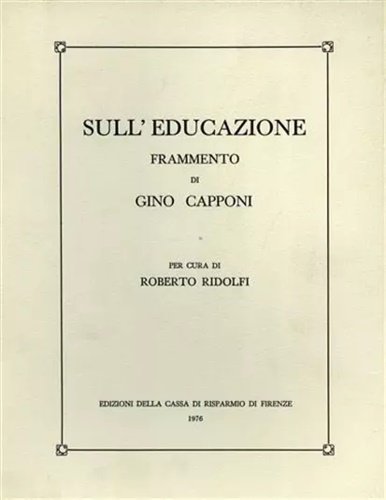 Sull'educazione. Frammento di Gino Capponi.