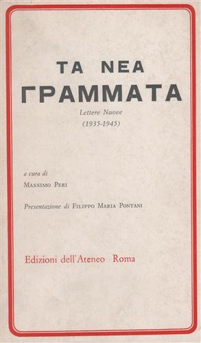 Ta Nea Grammata. Lettere Nuove (1935-1945).