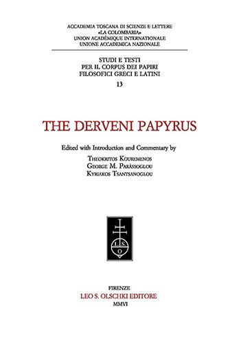 The Derveni Papyrus. Edited with Introduction and Commentary.