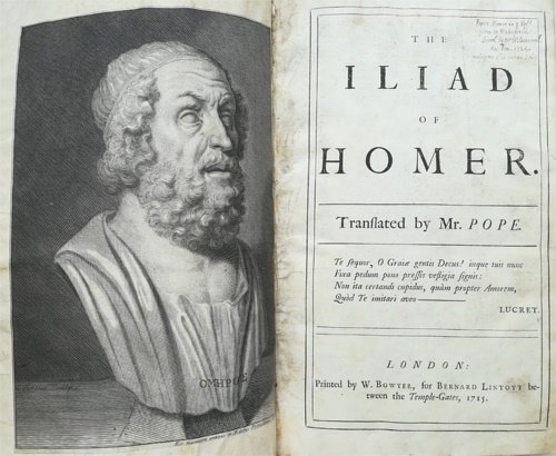 The Iliad of Homer translated by Alexander Pope. Vol. I-VI. …