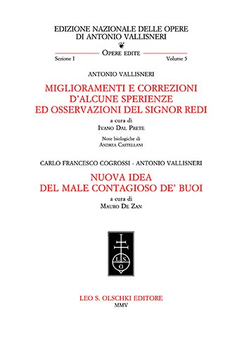 Vallisneri Antonio, Miglioramenti e correzioni d’alcune sperienze ed osservazioni del …