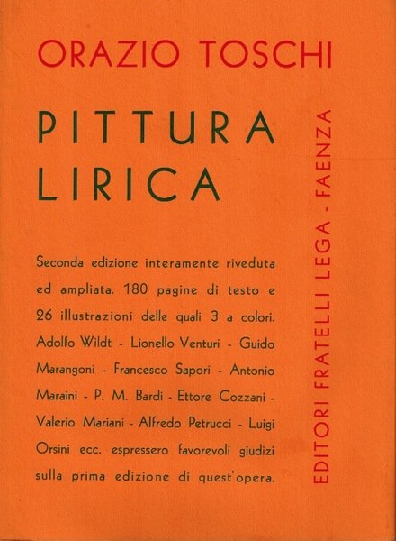 PITTURA LIRICA - SECONDA EDIZIONE INTERAMENTE RIVEDUTA ED AMPLIATA