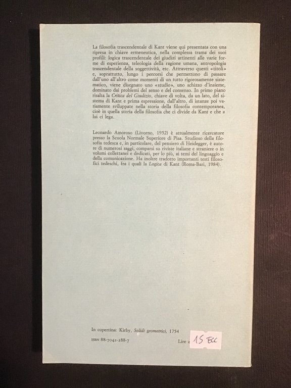 SENSO E CONSENSO. UNO STUDIO KANTIANO