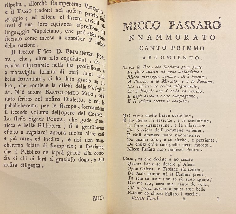 IL PORCELLI. COLLEZIONE DI TUTTI I POEMI IN LINGUA NAPOLETANA. …